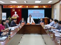 Đồng chí Hoàng Thị Bình - Chủ tịch Liên hiệp các Hội Khoa học và Kỹ thuật phát biểu khai mạc Hội nghị tổng kết