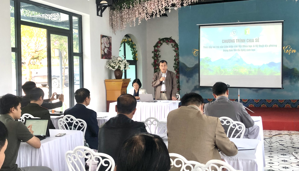 TS Lê Công Lương, Phó Tổng Thư ký kiêm Trưởng Ban Khoa học, Công nghệ và Môi trường Liên hiệp các Hội KH&KT Việt Nam phát biểu chia sẻ tại chương trình.