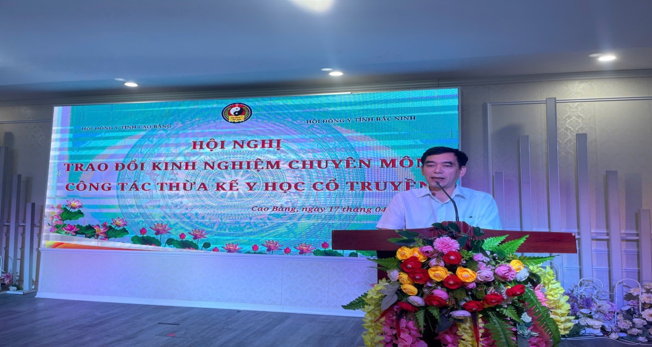 BS  CKII Nguyễn Văn Lâm   Chủ tịch Hội Đông y tỉnh Bắc Ninh phát biểu chia sẻ tại Hội nghị